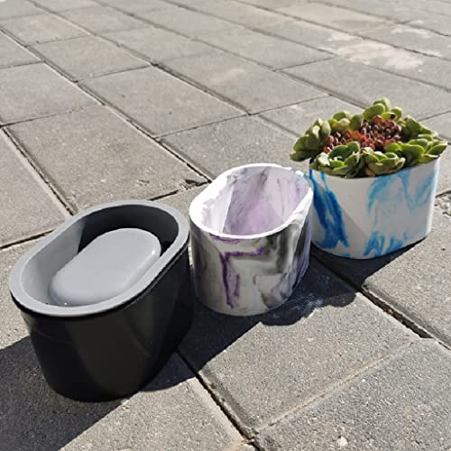 Vaso de flores molde de resina de silicone flor molde de fundição de resina epóxi vaso suculento mol