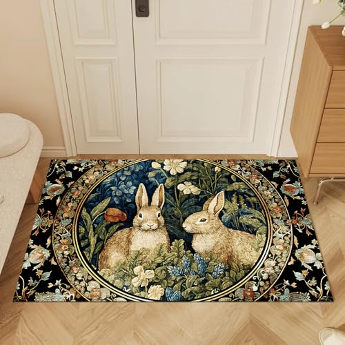 Tapete decorativo Fchen art con diseño de conejos 76x120 cm miniatura 5