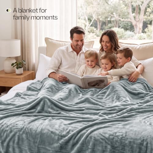 Image of Utopia Bedding Fleece Blanket Queen Size Cool Grey 250GSM Luxury Fuzzy Soft Anti-Static Microfiber Bed Blanket (90x90 Inches)