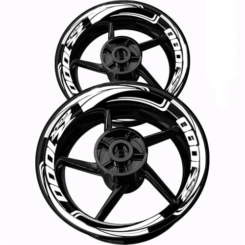 Autocollant de jante pour Suzuki Gsxr 1000 bande de moyeu blanche réfléchissante