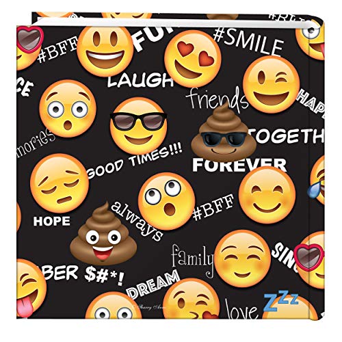 Pioneer Photo Albums Emoji 200 Pkt 4X6 Photo Album, Pocket, Black #TOP1