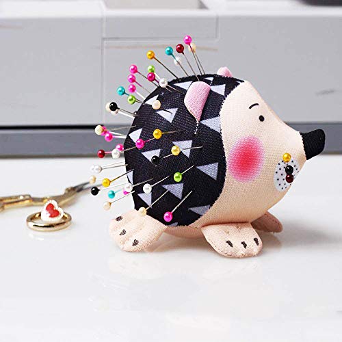 Cicitoywo Hedgehog Shape Pin Cushion, Cute Pincushions Sewing Kit Accessories Supplies Needle Cushions Holder With 200Pcs Colored Ball Heads Straight Fabric Pins For Jewelry Quilting Diy Crafts #TOP3