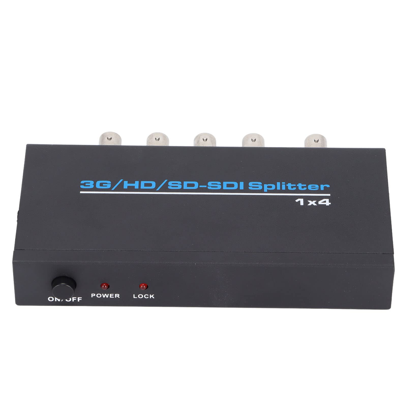 S114 SDI Splitter 1 in 4 out, Distributore Coassiale Amplificatore Video Splitter Box BNC, Distributore Digitale SDI Supporta SD‑SDI HD‑SDI 3G‑SDI Fino a 1320 Piedi AC(Nero)