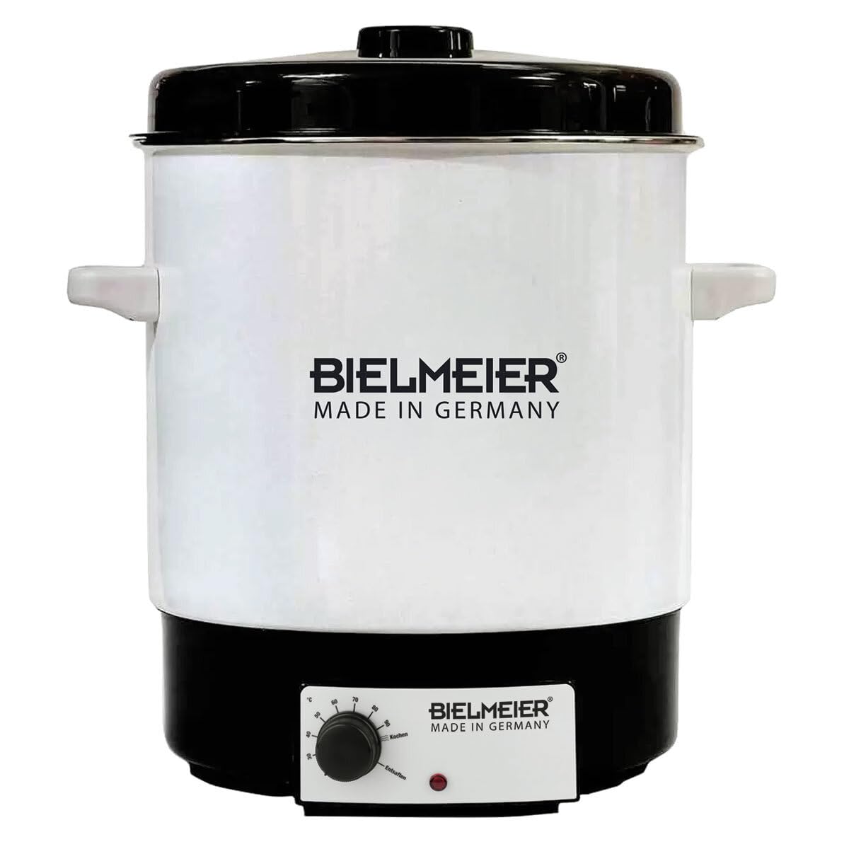 Bielmeier Einkochautomat 29 L Emaille 2000 W Einkochtopf Regelthermostat Weckautomat Entsafterschaltung Einlegerost Made in Germany