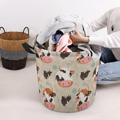 Panier à linge imperméable pliable imprimé vache grand bac de rangement pour animaux - 8
