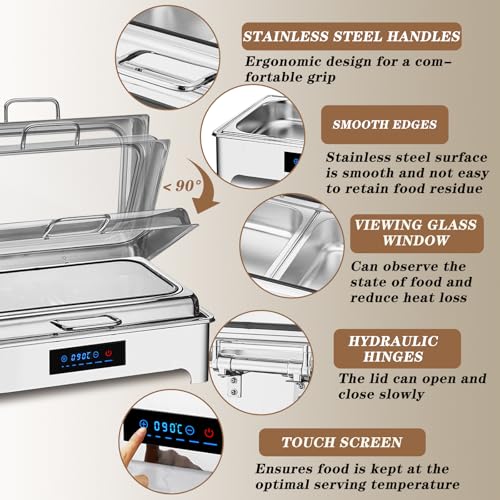Plats électriques en acier inoxydable pour buffet et restauration