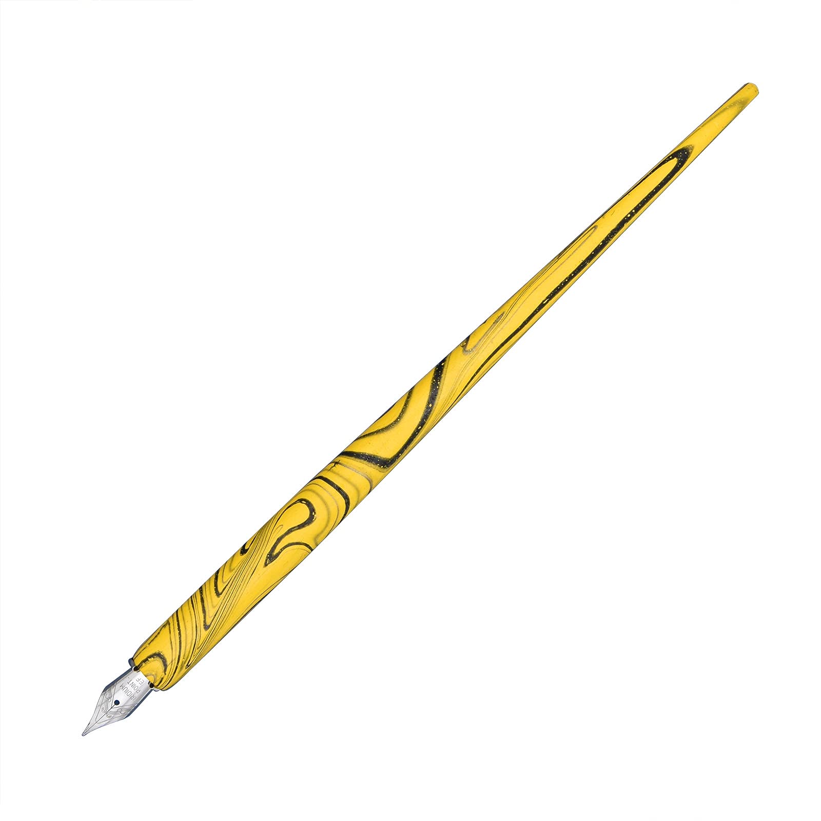 Gullor Wooden Dip Pen Calligraphy Set with Black Ink & 6 Nibs for Beginners, Kids, Writing, Signatures and Drawing, Yellow - Image 3