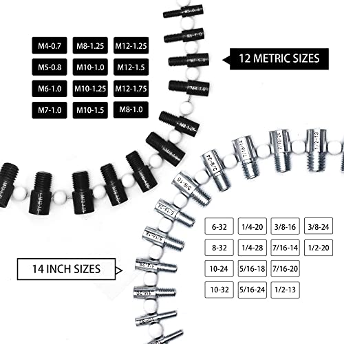Xxzhiho NO Nut And Bolt Thread Checker (Inch & Metric) - 26/44 Male/Female Thread Identifier Gauges thumb #2