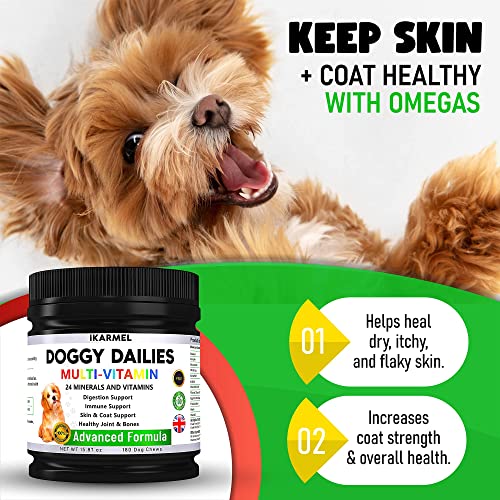 Doggy Dailies | Vitamins Supplements For Dogs | Skin & Coat | Probiotics + Joint Support 24 Vitamins & Minerals puppy to Senior Multivitamin - Image 7
