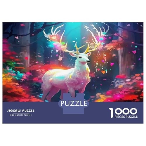 Relájate con este puzzle de 1000 piezas de ciervo de 70x50 cm, perfecto contra el estrés 2