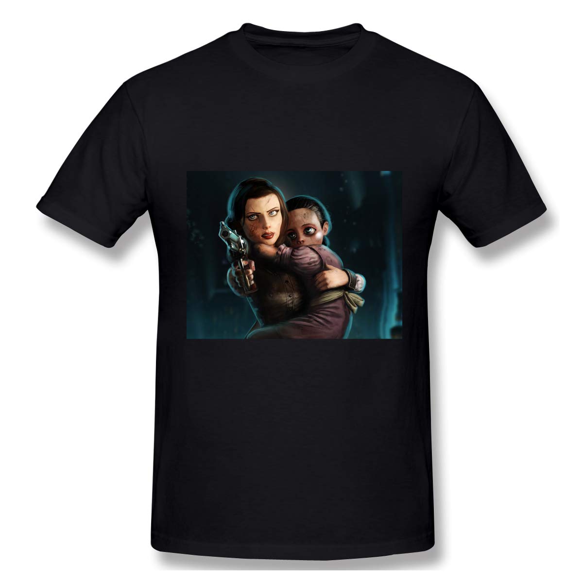 Bioshock Men's Crewneck Basic Short Sleeve T-Shirt Cotton Casual Tops