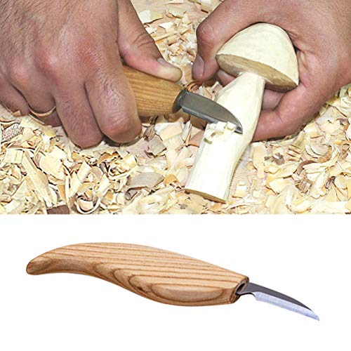 Wood Carving Tools Set, TEOYALL Carving Hook Knife, Sloyd Whittling Knife, Chip Detail Knife, Carving Knives Kit for Woodworking Spoon Carving (#1)