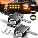 MGLLIGHT 2PCS Super Slim LED Grill Driving Lights - 0.8 Inch Mini Projector Fog Lights with Hi-Lo Beam (White/Yellow), CANbus Decoder, IP68 Waterproof, Fit Car Truck Offroad SUV Pickup Motorcycle