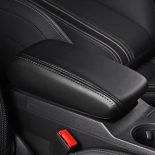 CEBAT Center Console Armrest Box Cover Anti-Scratch Leather Auto Central Armrest Protector Pad Fit for Audi 2022-2023 A3/S3/RS3 8Y(Black Stitches)
