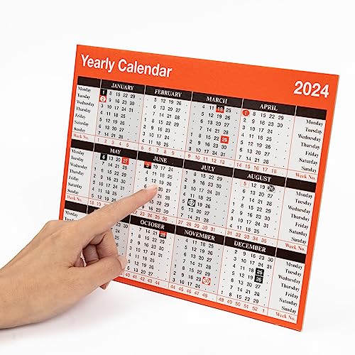 2024 Year to View Stand Up Desktop Planner Calendar for Home Office and School Use 25cm x 20cm