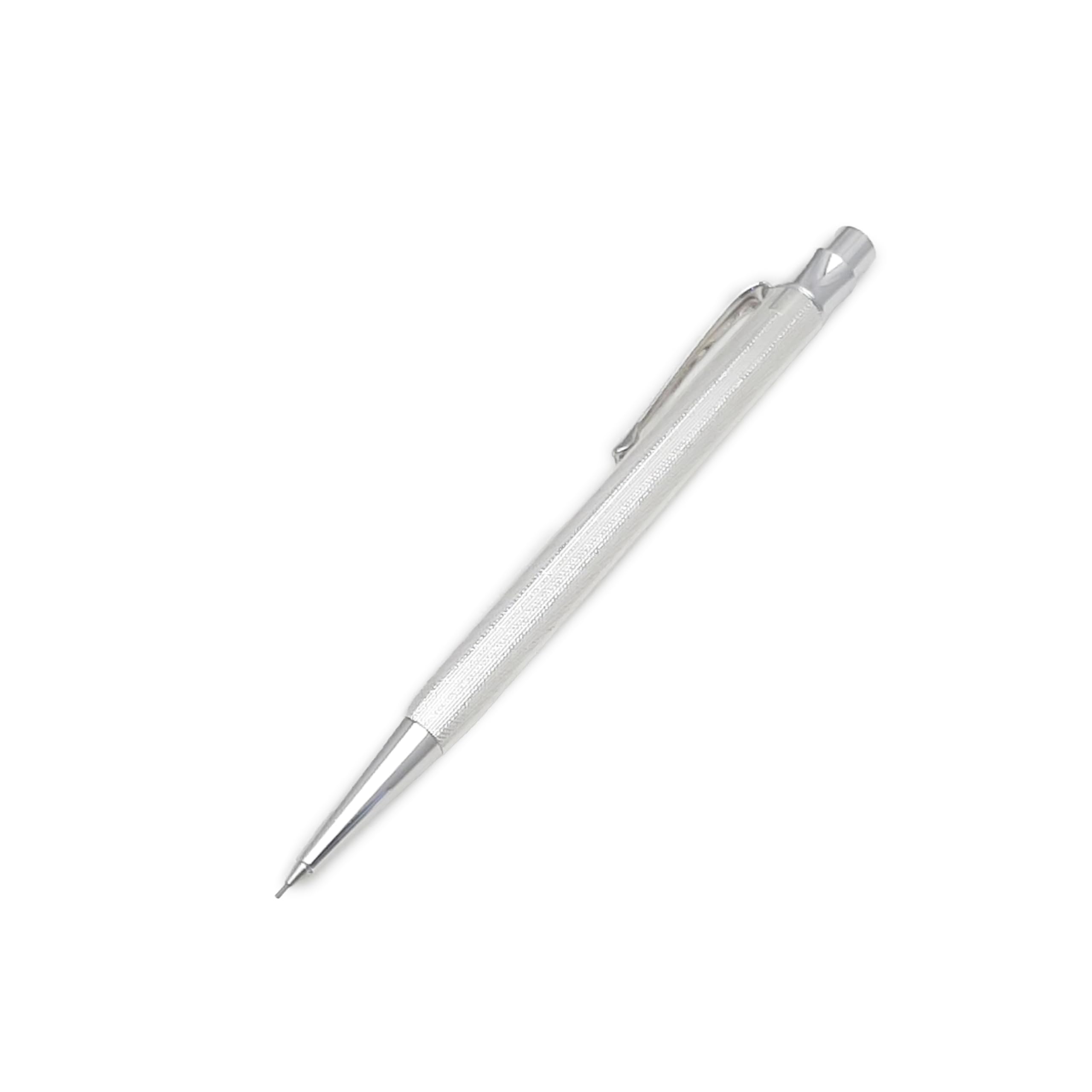 Generico Portaminas de plata maciza 925/1000 con preciosa decoración de espiga fabricado en Alemania, embalaje lacado en madera negra