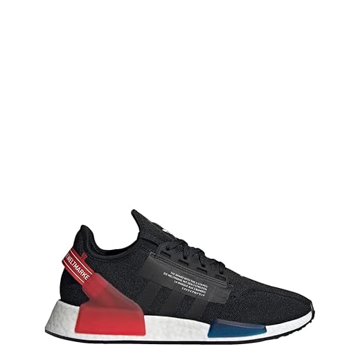 adidas Tênis de corrida masculino NMD_r1 Stlt Primeknit, Preto/Preto/Branco, 11