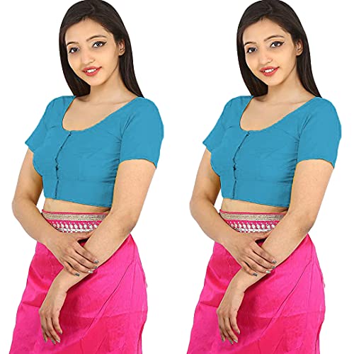 Image of Namita Women's Rubia Cotton Solid Half Sleeve Blouse