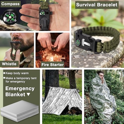 Survival Kits, Hiking and Camping Essentials, Emergency Survival Gear, Gifts for Men, Gifts for Dad, Husband, Teenagers, Cool Fishing and Hunting Gadgets, Christmas and Birthday Gifts - Image 6