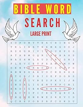 Paperback Bible Word Search Large Print: Relgious Word Search Puzzles Book