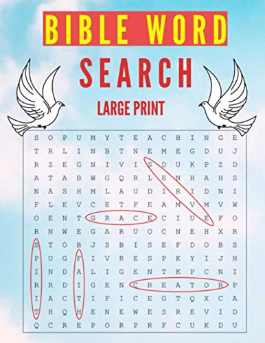 Bible Word Search Large Print: Relgious Word Search Puzzles: Press ...