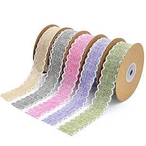 50 Yards Jute Lint DIY Party Decor 5 Rolls Jute Linten Handgemaakte Bruiloft Decoratie, Party Decor, 10 Yards/Roll