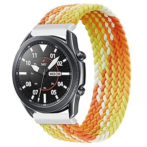 Image of Stretchy Braided Solo Loop Band Compatible For Samsung Galaxy watch 3 45mm /Galaxy Watch 46mm Band 22mm Elastic Sport Watch Strap Woven Band For Huawei Watch 2 Classic