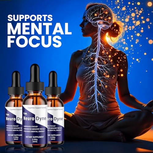 Image of (3 Pack) Neuro Dyne Drops Healthy Vitamin Support Supplement - NeuroDyne Drops Advanced Formula, 24 Hour Liquid Reviews, 3 Month Supply