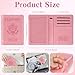 Passport Holder for Travel, RFID Blocking Passport Cover with Pen Holder Leather Passport Wallet Case Travel Must Haves Accessories Passport Book Card Holder for Family Travel Essentials Gifts, Pink