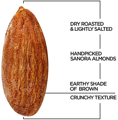 Image of Nutty Gritties California Roasted Almonds, Lightly Salted, Dry Roasted, Non Fried, Zero Oil, Crunchy Healthy Snack - 24g (Pack of 30)