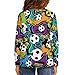 Quidrwyo Graffiti Soccer Boys Long Sleeve Tee Crewneck Pullover Casual Fashion Top for Picnic Cycling Leisure Activities Fall Winter Warm Wear 15-16Y