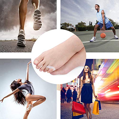 Image of 10pcs Gel Little Toe Buddy,Toe Corrector Toe Straightener,Tailor's Bunion Pads - Soft Gel Bunionette Pad Protector Tailors Bunion Pain Relief