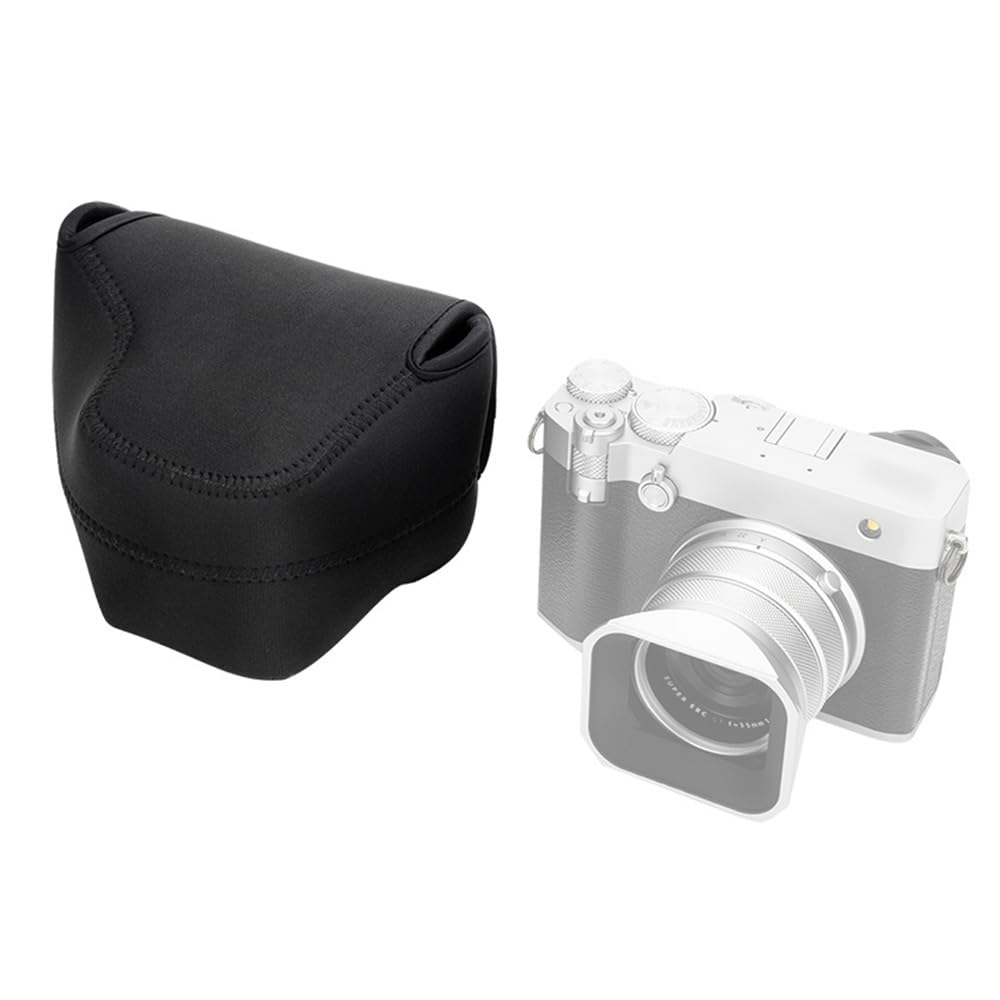 JJC Custodia per fotocamera leggera in neoprene compatibile con Fujifilm X-E5, X100VI, X100V, X100F, X100V, X100T, X100S, X100 con paraluce originale, custodia impermeabile per fotocamera integrata
