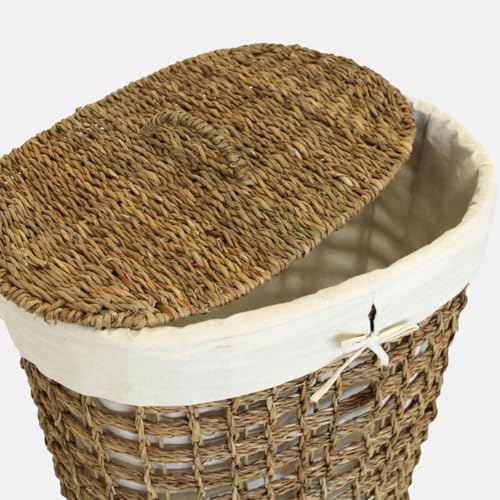Natural Seagrass Laundry Basket - Large - Image 7