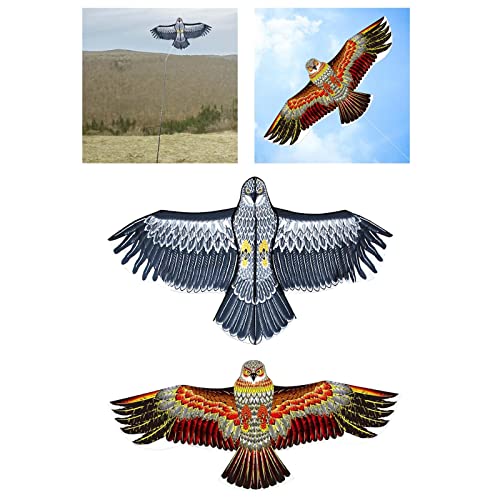Image of Lifelike Animal Kite Farm Scarecrow Eagle Shaped Decor for Outdoor Lawn Dark Blue White
