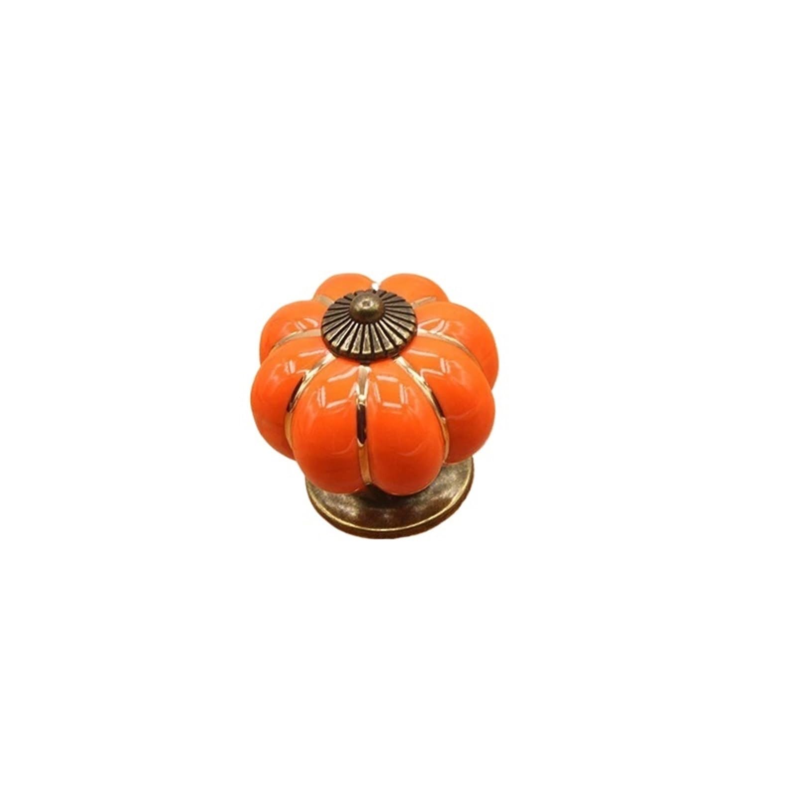 Kifsdlf Color2 2Pcs Ceramic Pumpkin Cabinet Knob Drawer Furniture Handles Dresser Single Hole Door Pulls Cupboard Hardware For Cupboard Wardrobes Furniture(Color2)