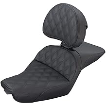Saddlemen Explorer LS Seat With Backrest (Standard) Compatible With 93-16 HARLEY FXDWG, Black
