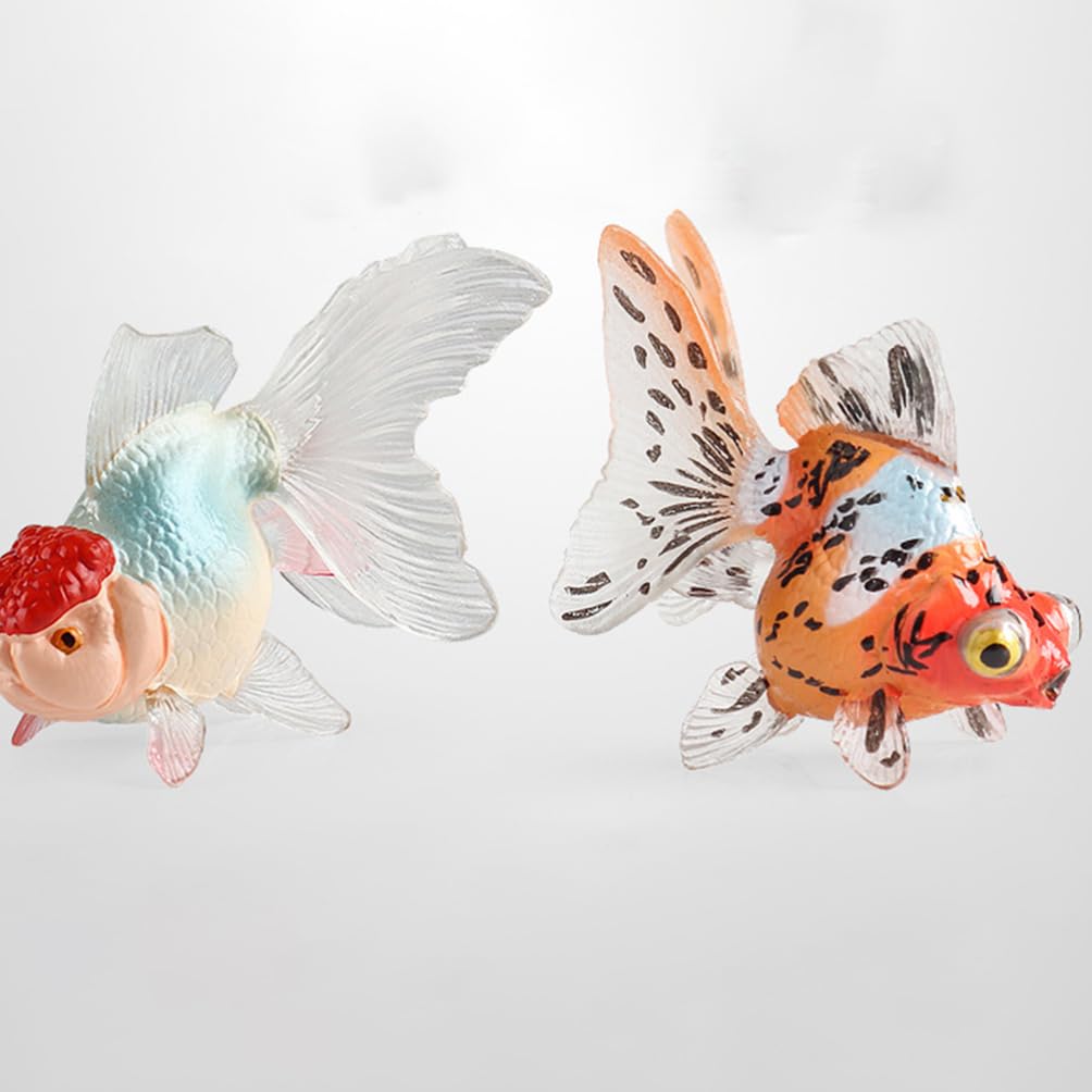 Amazon.co.jp: VICASKY 魚 フィギュア 金魚 水槽 飾り 金魚 リ 金魚
