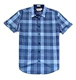 Calvin Klein Men's Tartan Plaid Roll-Sleeve Woven Shirt
