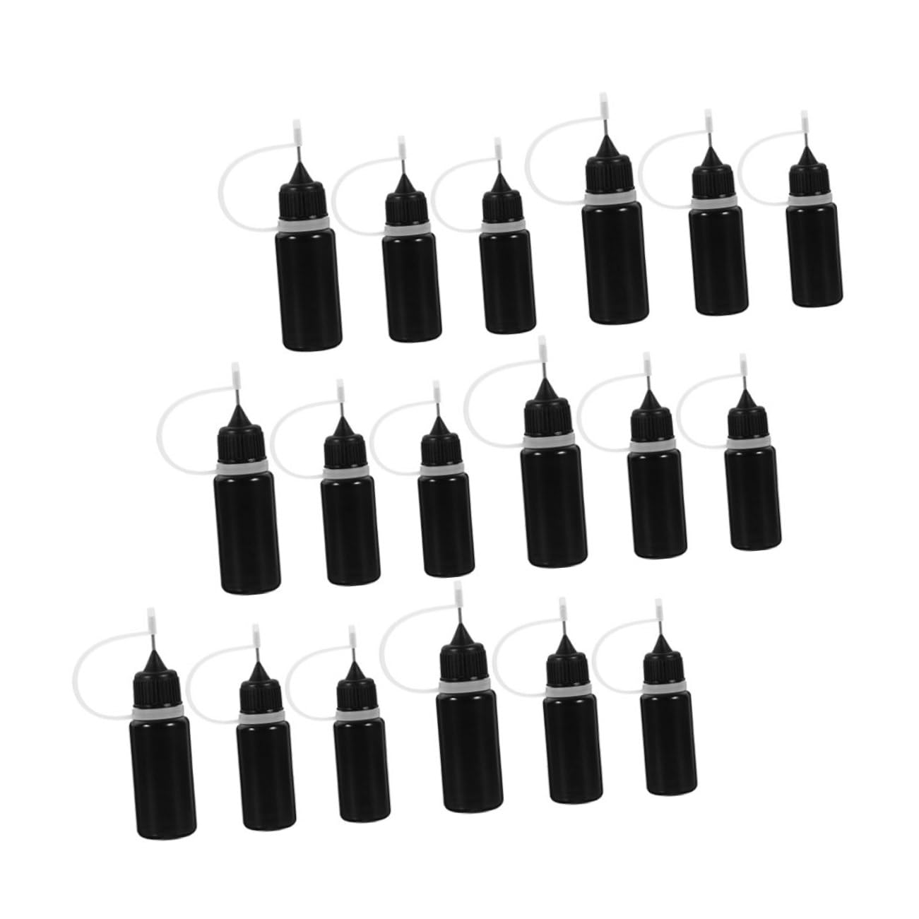 GLEAVI 90 Stk Flasche Mit Leimflasche Vorratsflasche Für Kleber Maschinenölflaschen Flasche Maschinenöl Flaschen Mit Feiner Spitze Kleber Flaschen Rostfreier Stahl Black