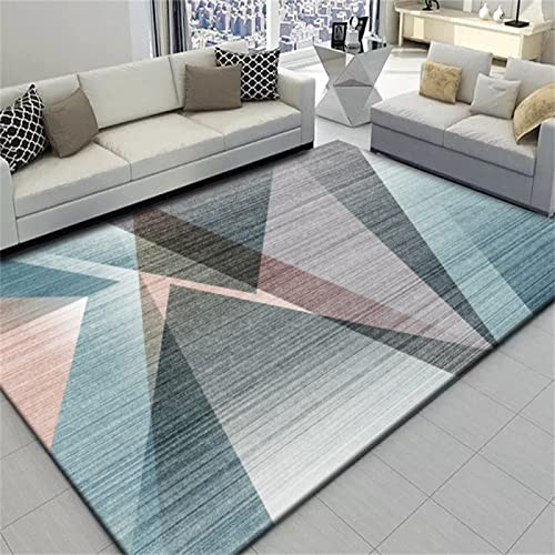 Tapis vert 200x250cm moumoute et design géométrique pour le salon moderne - 2