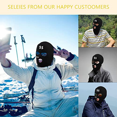 FitBest Balaclava de 3 furos com cobertura total para o rosto tricotada para o inverno quente balacl