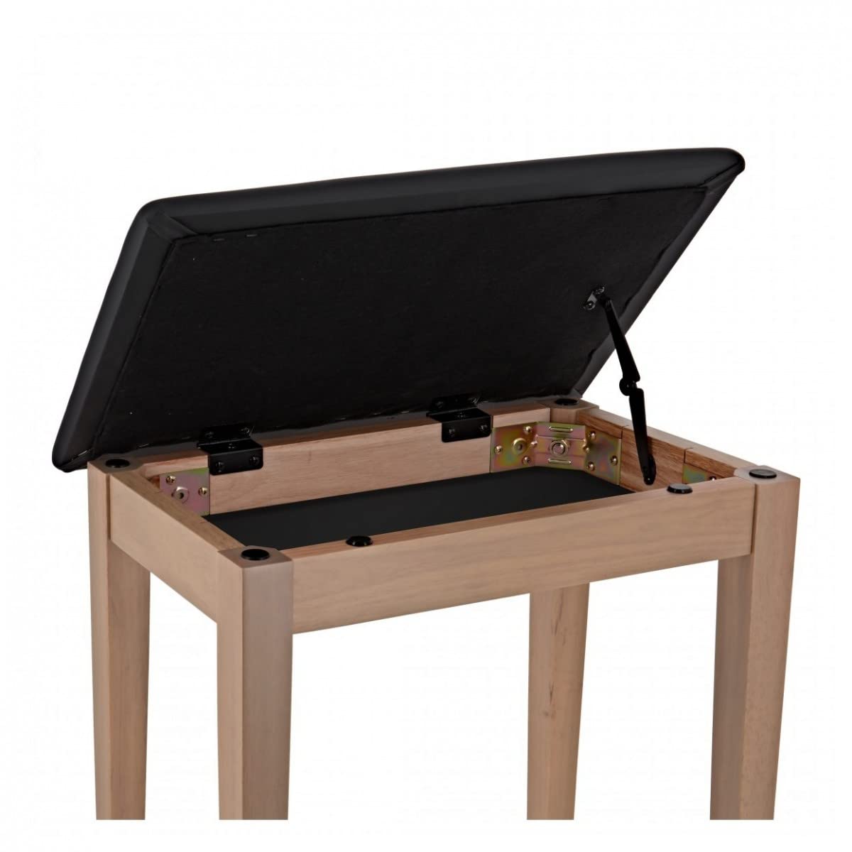 Gear4music Tabouret de Piano avec Rangement Chêne Clair