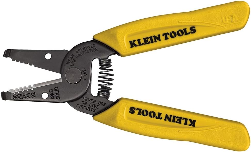 Klein Tools 11047 Wire Stripper/Cutter, Made in USA, Compact, Lightweight, Hardened Steel, Precision Ground, for Stranded and Solid Wires