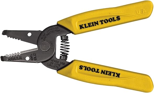 Klein Tools 11047 Wire Stripper/Cutter, Made in USA, Compact, Lightweight, Hardened Steel, Precision Ground, for Stranded and Solid Wires