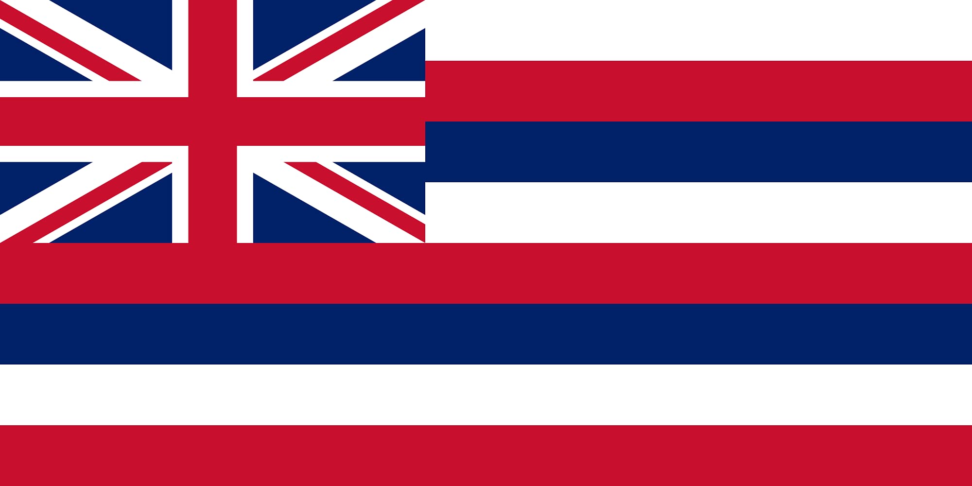 Drapeau Large Hawaï format paysage de 1.35m² pour mât extérieur