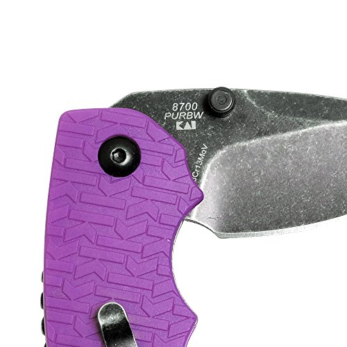 Kershaw Shuffle (8700PURBW); Multifunction Pocket Knife, 2.4” Stainless Steel Blade with BlackWash Finish, Purple K-Texture Grip, Liner Lock, Deep-Carry Pocketclip, Screwdriver, Bottle Opener, 2.8 OZ