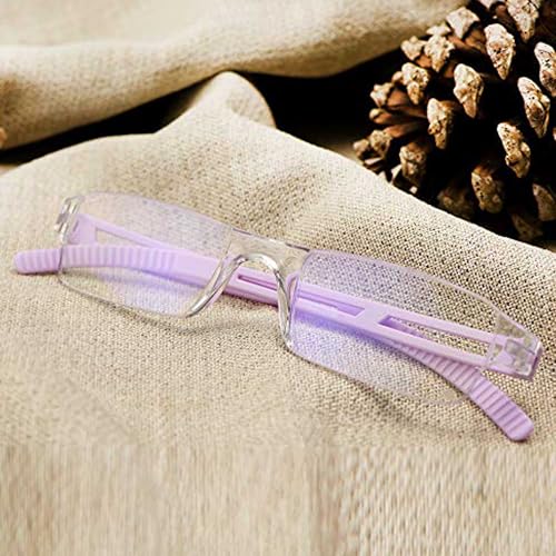 Image of VisionGlobal 8 Pairs Reading Glasses, Blue Light Blocking Glasses, Computer Reading Glasses for Women and Men, Fashion Square Eyewear Frame (4bluefloral+4purple,+1.25 Magnification)