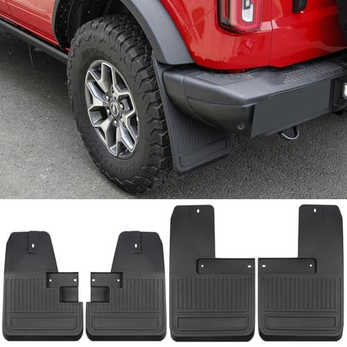 Mud Flaps for Ford Bronco 2021-2026 Front and Rear Splash Guards for Bronco 2/4 Door