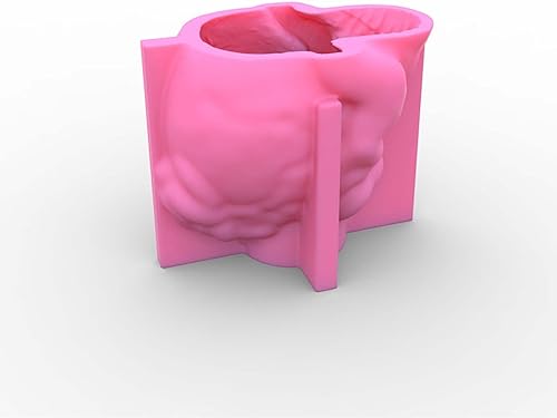 Miniatura 7 de Grainrain Molde de vela de silicona 3D con diseño de cráneo y rosa, molde de vela pilar decorado, moldes de silicona hechos a mano para hacer velas